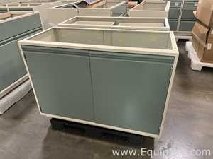 Lot of Lab Storage Counters and Cabinets, Agave and Light Neutral Colors