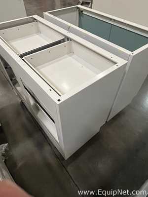 Lot of Lab Storage Counters and Cabinets, Agave and Light Neutral Colors