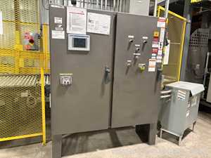 Alvey Model 881 Palletizer and ITW Muller F239 Octopus Pallet Wrapper Line