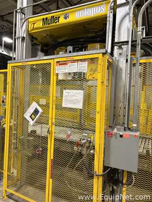 Alvey Model 881 Palletizer and ITW Muller F239 Octopus Pallet Wrapper Line