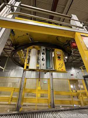 Alvey Model 881 Palletizer and ITW Muller F239 Octopus Pallet Wrapper Line