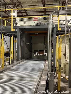 Alvey Model 881 Palletizer and ITW Muller F239 Octopus Pallet Wrapper Line