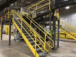 Alvey Model 881 Palletizer and ITW Muller F239 Octopus Pallet Wrapper Line