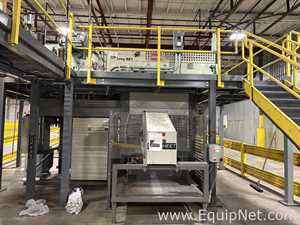 Alvey Model 881 Palletizer and ITW Muller F239 Octopus Pallet Wrapper Line