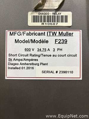 Alvey Model 881 Palletizer and ITW Muller F239 Octopus Pallet Wrapper Line