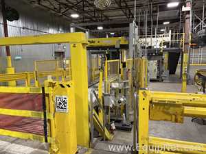 Alvey Model 881 Palletizer and ITW Muller F239 Octopus Pallet Wrapper Line