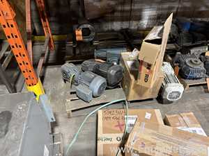 Unused Huge Supply Of Plant MRO Including Motors, Gearboxes, Machine Reapir Parts, Most UNUSED/NIB