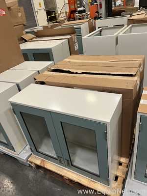 Lot of Lab Storage Counters and Cabinets, Agave and Light Neutral Colors