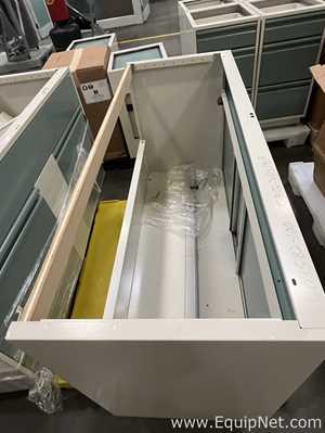 Lot of Lab Storage Counters and Cabinets, Agave and Light Neutral Colors