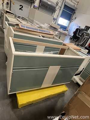Lot of Lab Storage Counters and Cabinets, Agave and Light Neutral Colors