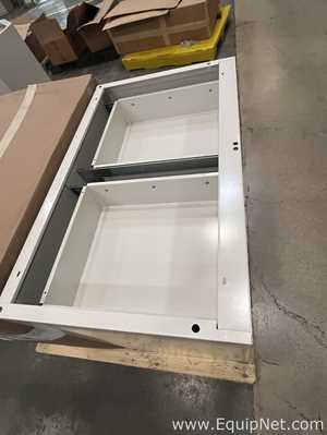 Lot of Lab Storage Counters and Cabinets, Agave and Light Neutral Colors