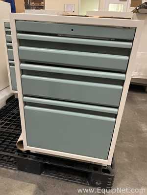 Lot of Lab Storage Counters and Cabinets, Agave and Light Neutral Colors and one pump