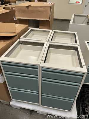 Lot of Lab Storage Counters and Cabinets, Agave and Light Neutral Colors