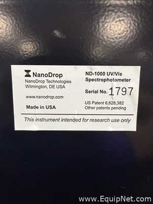 NanoDrop ND-1000 UV/Vis Spectrophotometer