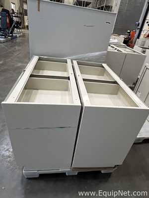 Lot of Lab Storage Counters and Cabinets, Agave and Light Neutral Colors