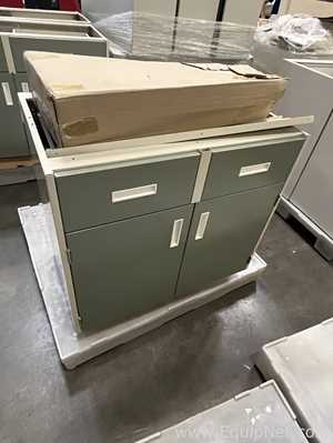 Lot of Lab Storage Counters and Cabinets, Agave and Light Neutral Colors