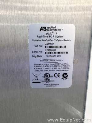 Applied Biosystems ViiA 7 Real-Time PCR System | MISSING COMPONENTS