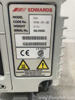 Edwards RV8 Two-Stage Rotary Vane Vacuum Pump