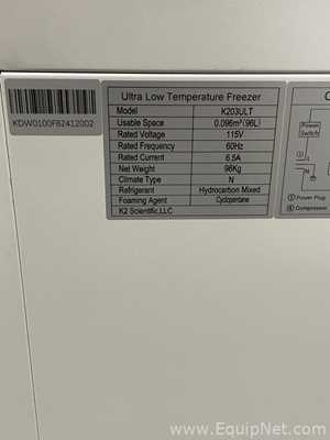 Freezer K2 Scientific  K203ULT
