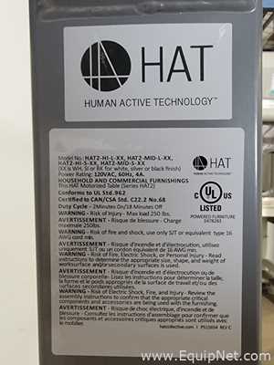 Lot of 2 Haworth Co HAT2-HI-L-XX Electrical Height Adjustable Single Motor Tables