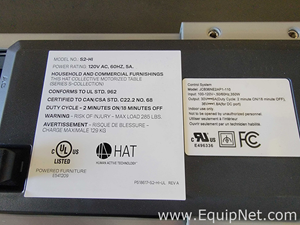 Lot of 2 Haworth Co HAT2-HI-L-XX Electrical Height Adjustable Single Motor Tables
