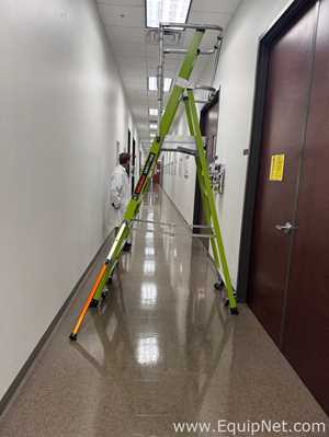 Little Giant 19708-146 Safety Cage 2.0 Platform Ladder With Adjustable Outriggers