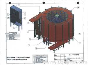 Transportadora G and F Systems Spiral Cooler
