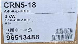 Unused Grundfos CRN5-18 and CR3-11 Centrifugal Pumps NIB