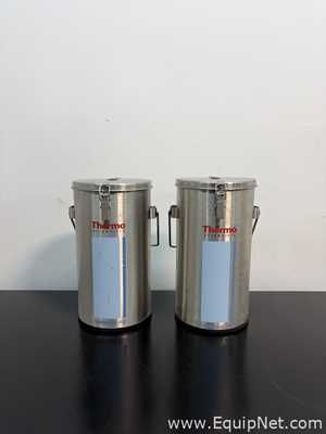 Lot of 2 Thermo Scientific ThermoFlask 2124 4.5-Liter Benchtop Liquid Nitrogen Container