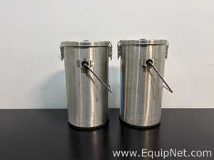 Lot of 2 Thermo Scientific ThermoFlask 2124 4.5-Liter Benchtop Liquid Nitrogen Container
