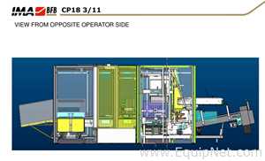 IMA - BFB End of Line Vial Packaging Line for Single Vials into Carton with Automatic Case Packer