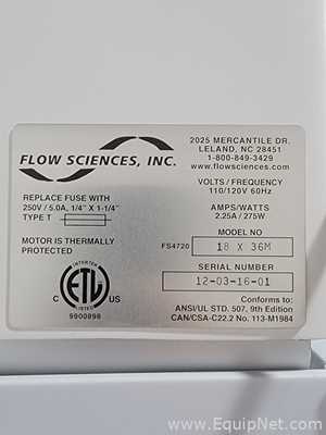 Cabina de Seguridad Biológica Flow Sciences CQ11018-01