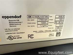 Eppendorf 5430 R Refrigerated Centrifuge