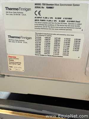 Espectrômetro de Massa Thermo Electron Corporation Finnigan TSQ Quantum