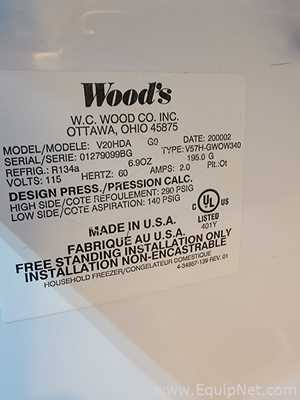 Refrigeradores Woods V20HDA