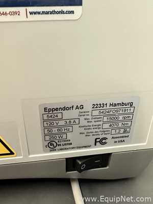 Eppendorf 5424R Refrigerated Laboratory Centrifuge