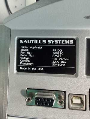 Nautilus Systems PR100i Print-and-Apply Labeling System
