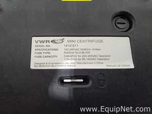 Lote de 2 Centrífuga para laboratorio VWR Mini Centrifuge