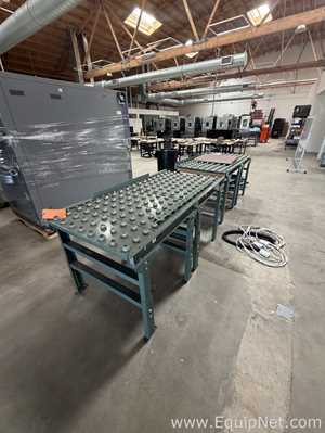 Lot of 4 Hytrol Ball Roller Conveyor