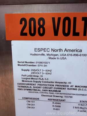 Espec EPX-3H Environmental Test Chamber