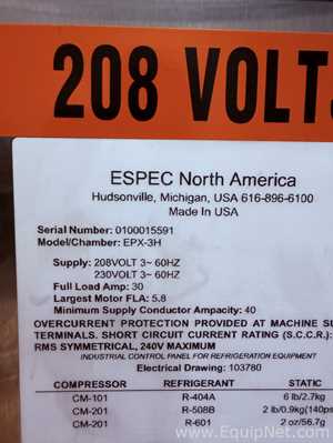 Espec EPX-3H Environmental Test Chamber