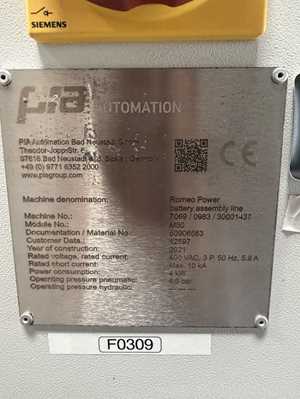 PIA M60 Battery Assembly Line