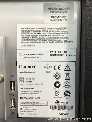 Secuenciador Illumina MiSeq SY-410-1003