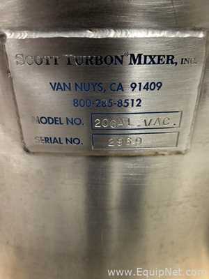 Scott Turbon PHRS23 Homogenizing Vacuum Mixer with Two 20 Gallon Mixing Tanks