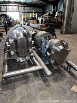 Lot Of Two SPX Waukesha 060 U20 Positive Displacement Lobe Pumps
