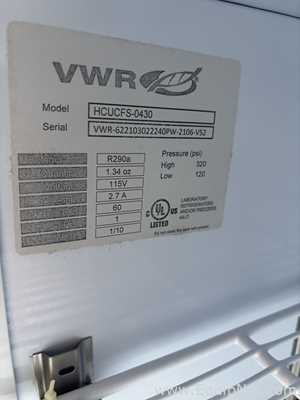 VWR HCUCFS-0430 Freezer