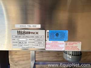 Mesa de acumulación giratoria WeighPack Systems Inc. .  48 Pulgadas