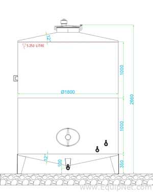 TanquedeAlmacenamientodeAceroInoxidableAISI304VerticalAcabado2BFinishMatt1.4301Capacidad5000L Celene