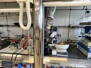 Buchi Rotavapor R-124 Evaporator Condenser with Edwards nXDS6i Atex Vacuum Pump