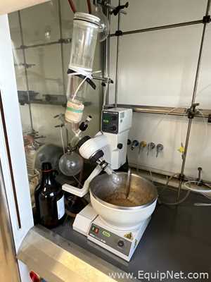 Buchi Rotavapor R-124 Evaporator Condenser with Edwards nXDS6i Atex Vacuum Pump